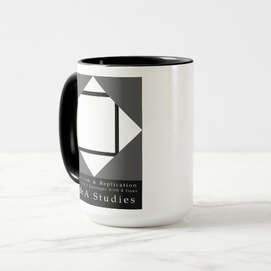 Lozenges mit 4 Linien Tasse (Vorderseite Links)