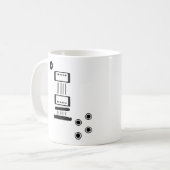 LP-ähnliche E-Gitarrenikone Kaffeetasse (Vorderseite Links)