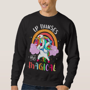 lp Nurses Rn Nursing Magical Unicorn Regenbogen Sweatshirt