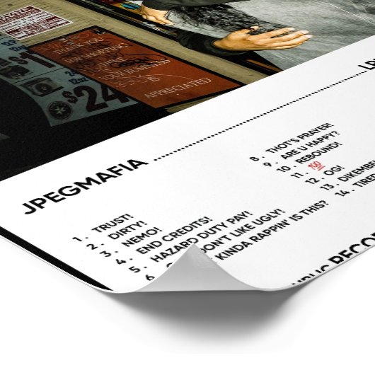 LP! [offline] Ästhetische Tracklist Poster (Ecke)