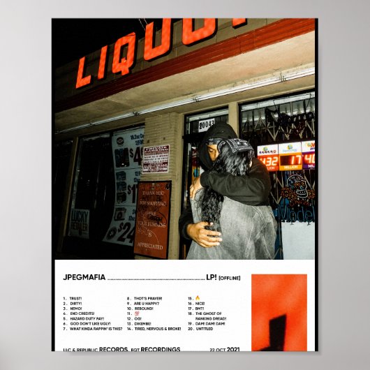 LP! [offline] Ästhetische Tracklist Poster (Vorne)