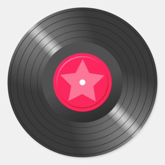 LP Record02 Runder Aufkleber (Vorderseite)