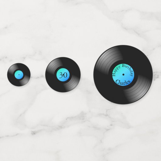 LP Vinyl Record Personalisiert Confetti Konfetti (Rückseiten)