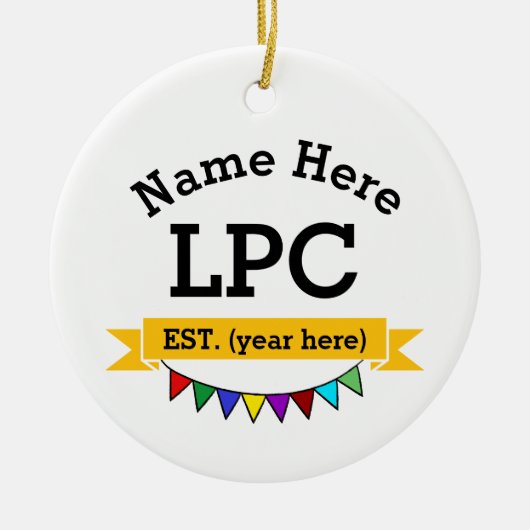 LPC-Geschenk Lizenzierter Beruflicher Berater Keramik Ornament (Vorne)