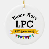 LPC-Geschenk Lizenzierter Beruflicher Berater Keramik Ornament (Hinten)