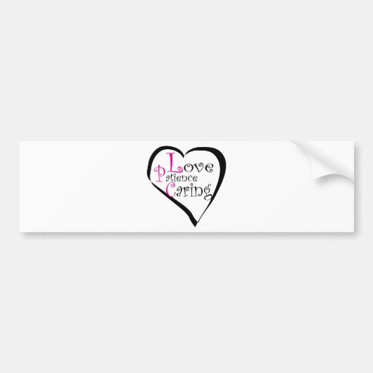 LPC-Liebe-Geduld kümmerte Geschenke Autoaufkleber (Vorne)