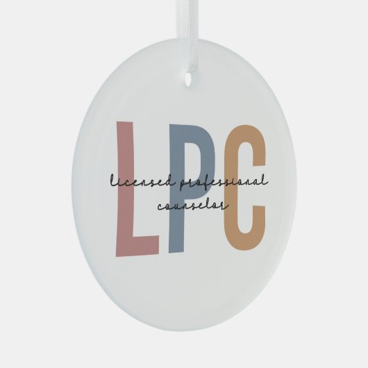 LPC lizenzierter Beruflicher Berater Ornament Aus Glas (Vorderseite Rechts)