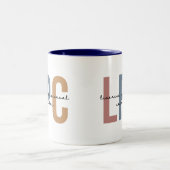 LPC lizenzierter Beruflicher Berater Zweifarbige Tasse (Mittel)