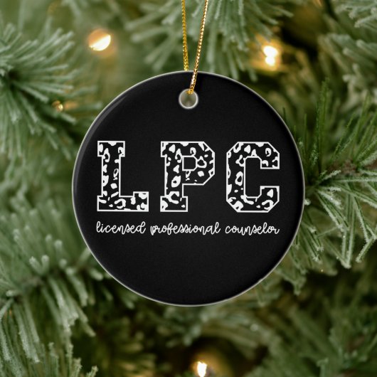 LPC lizenzierter Beruflicher Counselor Leopard Pri Keramik Ornament (Baum)