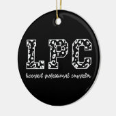LPC lizenzierter Beruflicher Counselor Leopard Pri Keramik Ornament (Links)