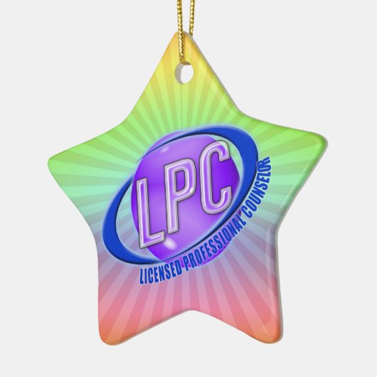 LPCswoosh-LOGO GENEHMIGTER BERUFLICHER RATGEBER Keramik Ornament (Links)