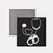 Lpn Correctional Nurse Nursing Stethoscope Officer Magnet (Vorderseite/Rückseite)