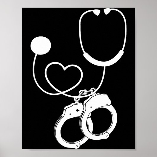 Lpn Correctional Nurse Nursing Stethoscope Officer Poster (Vorne)
