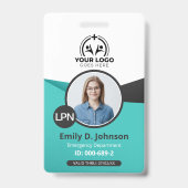 LPN Foto Barcode Medical Ausweis (Vorderseite)