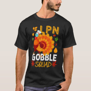 LPN Gobble Squad Maskierte Truthahn-Pflegefachfrau T-Shirt
