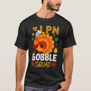 LPN Gobble Squad Maskierte Truthahn-Pflegekraft Th T-Shirt