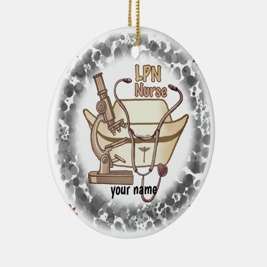 LPN-Krankenschwester Keramik Ornament (Rechts)