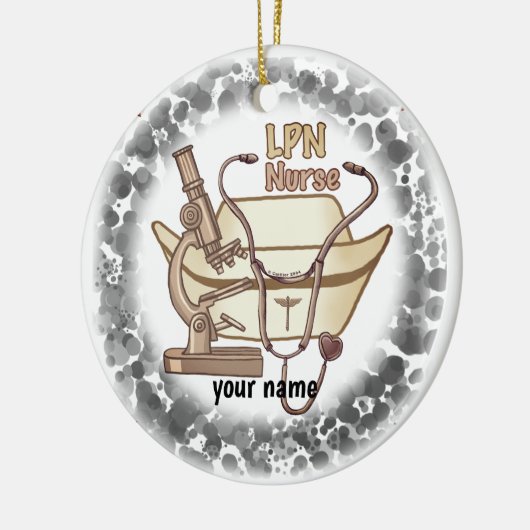 LPN-Krankenschwester Keramik Ornament (Links)