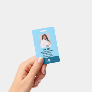 LPN, Licensed Practical Nurse, Photo ID Badge Ausweis