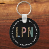 LPN Lizenzierte, praktische Krankenschwester Leopa Schlüsselanhänger (Vorderseite)
