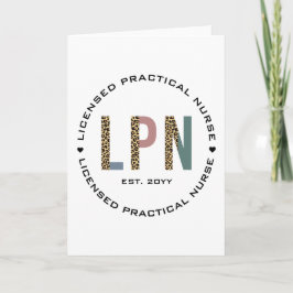 LPN Lizenzierter Druck für den praktischen Kranken Karte