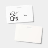 LPN Name Badge Ausweis (Vorder- & Rückseite)