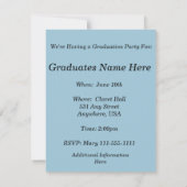 LPN Nurse Abschluss Einladung Blue Scrub Top (Rückseite)