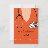 LPN Nurse Abschluss Einladung Scrub #50 (Vorderseite)