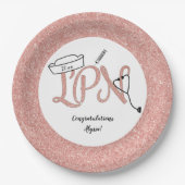 LPN Nurse Abschluss Pinning Party Dekoration Pappteller (Vorderseite)