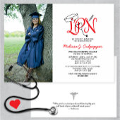 LPN Nurse Foto Abschluss Pinning Party / rot Einladung