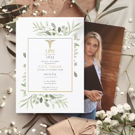 LPN Nurse Greenerity Graduation Party Foto Einladung