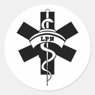 LPN Nurses Runder Aufkleber