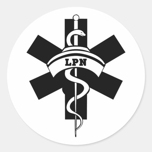 LPN Nurses Runder Aufkleber (Vorderseite)