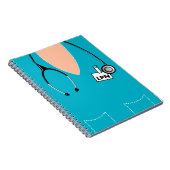 LPN Nury Notebook Scrub Top Design Blau Notizblock (Rechte Seite)