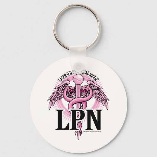 LPN PINK Caduceus Schlüsselanhänger (Vorderseite)