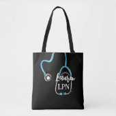 LPN Practical Nurse RN Gift Stethoscope Monogram Tasche (Vorderseite)