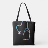 LPN Practical Nurse RN Gift Stethoscope Monogram Tasche (Rückseite)