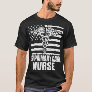 LPN Primary Care Nurse American Flag T-Shirt