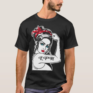 Lpn Rosie The Riveter Girl Button Up T-Shirt