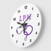 LPN Stethoscope Große Wanduhr (Winkel)