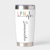 LPN Tumbler - Personalized Licensed Practical Nurs Thermobecher (Rückseite)