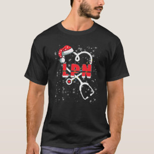 LPN Weihnachtsherz lizenzierte Practice Nurse Xmas T-Shirt