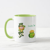 Lprechaun & Pot of Gold am St. Patrick's Day Tasse (Links)
