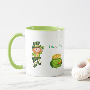 Lprechaun & Pot of Gold am St. Patrick's Day Tasse
