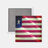 LR002 LIBERIA, WAVING FLAG, Afrika, Kühlschrank Magnet (Vorderseite/Rückseite)