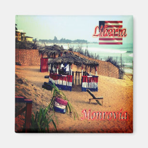 LR003 MONROVIA, Strand, Liberia, Afrika, Kühlschra Magnet