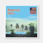 LR005 MONROVIA, Liberia, Afrika, Kühlschrank Magnet (Vorne)