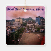 LR007 MONROVIA, Broad Street, Liberia, Keramikornament (Rückseite)