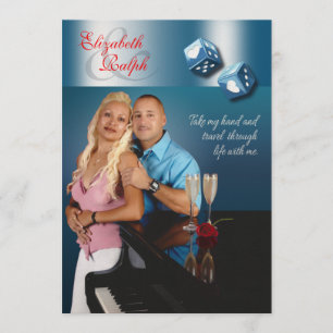 LR Destiny Las Vegas Wedding   CHAMPAGNER SCHIMMER Einladung