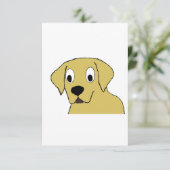 LR gelbe Labrador Cartoon Dankeskarte (Stehend Vorderseite)